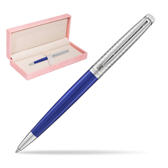 Długopis Waterman Hémisphère 2018 Deluxe Blue Wave CT w różowym pudełku zamszowym