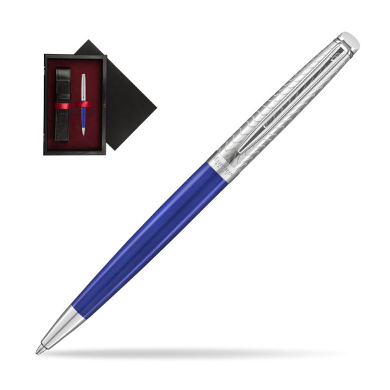 Długopis Waterman Hémisphère 2018 Deluxe Blue Wave CT w pudełku drewnianym Czerń Single Bordo