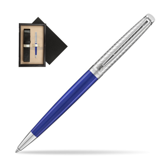Długopis Waterman Hémisphère 2018 Deluxe Blue Wave CT w pudełku drewnianym Czerń Single Ecru