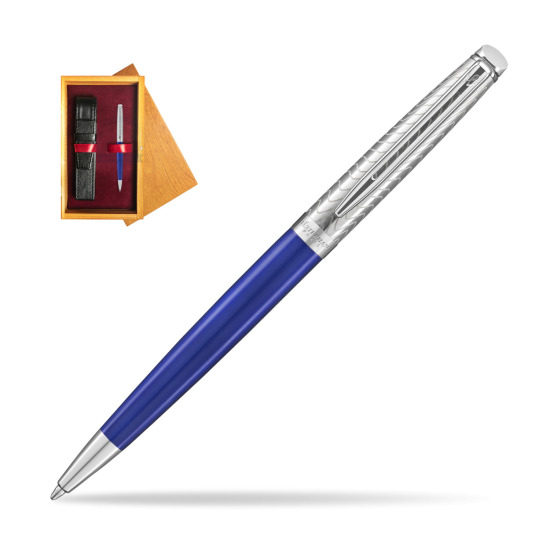 Długopis Waterman Hémisphère 2018 Deluxe Blue Wave CT w pudełku drewnianym Honey Single Bordo