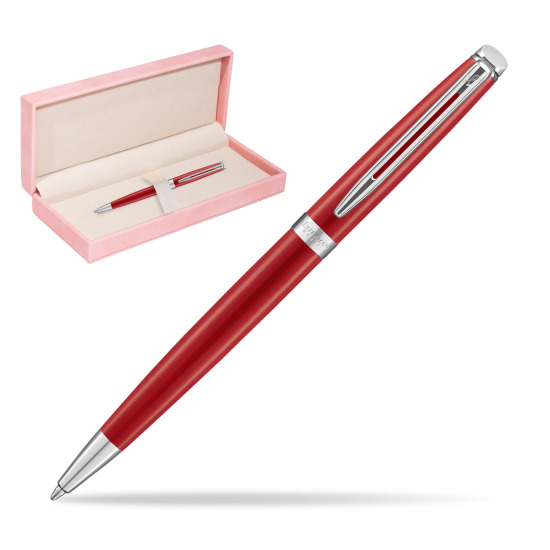 Długopis Waterman Hémisphère 2018 Comet Red CT w różowym pudełku zamszowym