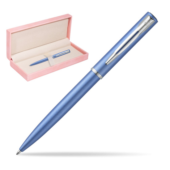 Długopis Waterman Allure niebieski CT w różowym pudełku zamszowym