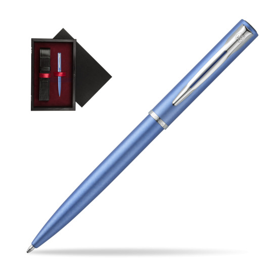 Długopis Waterman Allure niebieski CT w pudełku drewnianym Czerń Single Bordo