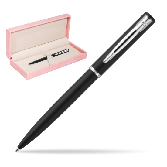 Długopis Waterman Allure czarny mat CT w różowym pudełku zamszowym