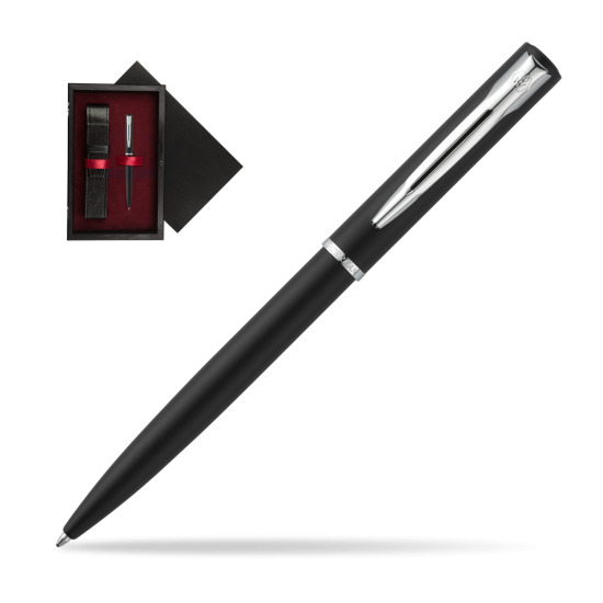 Długopis Waterman Allure czarny mat CT w pudełku drewnianym Czerń Single Bordo