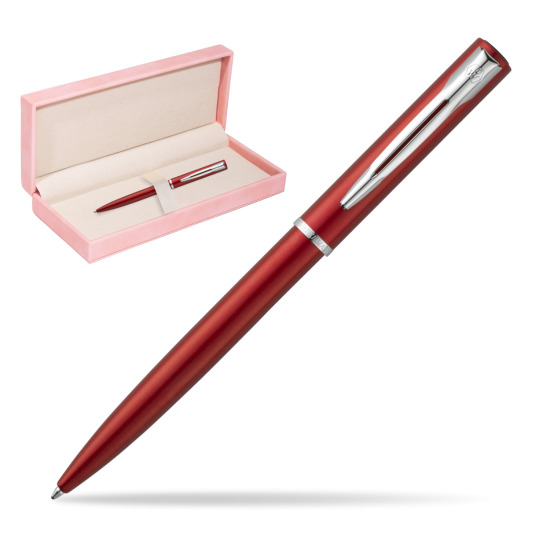 Długopis Waterman Allure czerwony CT w różowym pudełku zamszowym