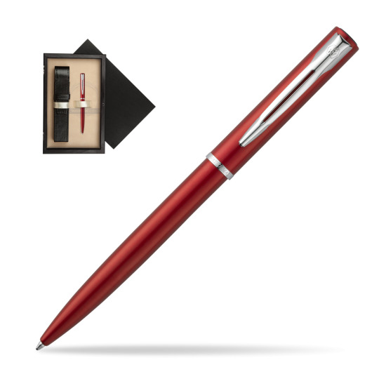 Długopis Waterman Allure czerwony CT w pudełku drewnianym Czerń Single Ecru