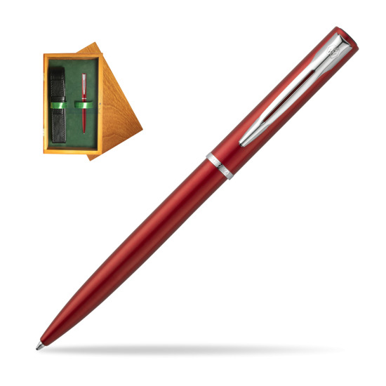 Długopis Waterman Allure czerwony CT w pudełku drewnianym Honey Single Zieleń