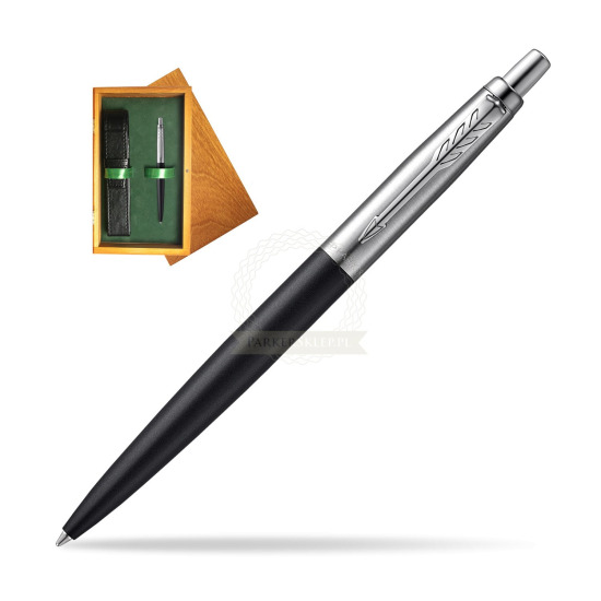 Długopis Parker JOTTER XL RICHMOND MATTE BLACK w pudełku drewnianym Honey Single Zieleń