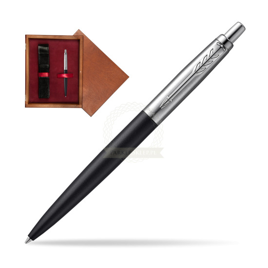 Długopis Parker JOTTER XL RICHMOND MATTE BLACK w pudełku drewnianym Mahoń Single Bordo