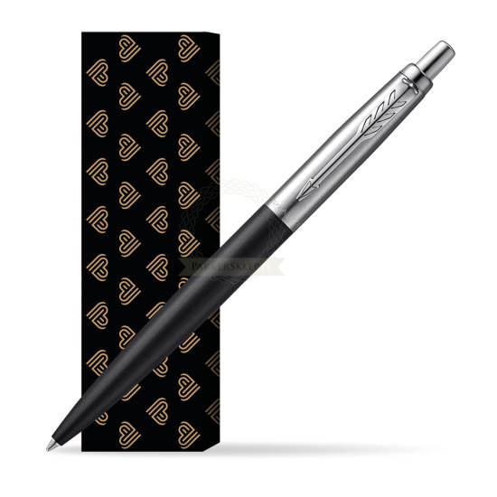 Długopis Parker JOTTER XL RICHMOND MATTE BLACK w obwolucie Złote Serca