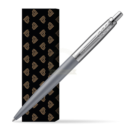 Długopis Parker JOTTER XL ALEXANDRA MATTE GREY w obwolucie Złote Serca