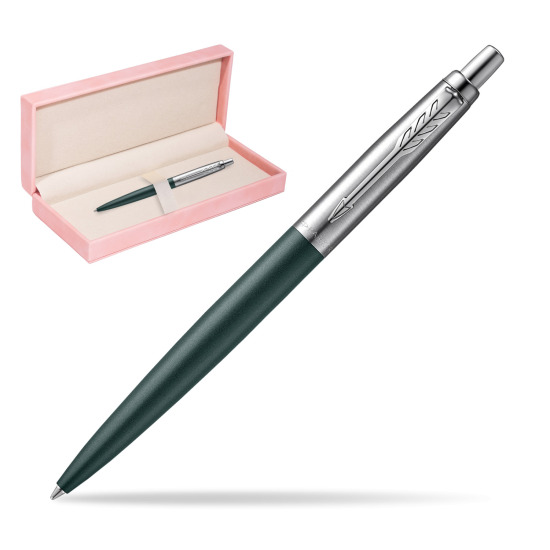Długopis Parker JOTTER XL GREENWICH MATTE GREEN w różowym pudełku zamszowym