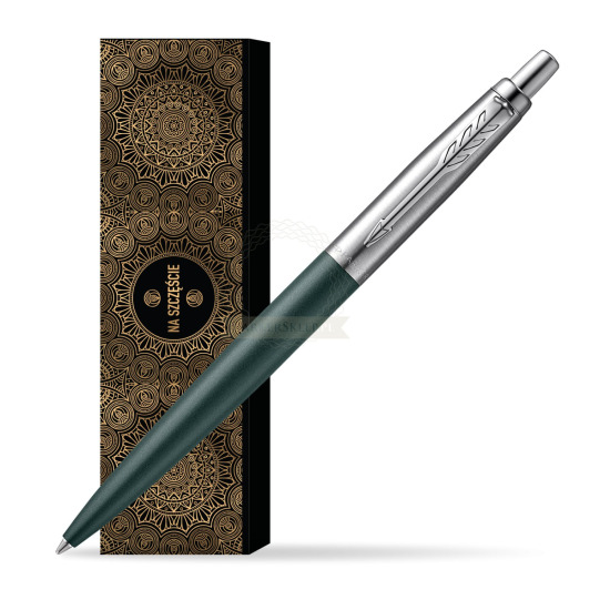 Długopis Parker JOTTER XL GREENWICH MATTE GREEN w obwolucie Orientalne szczęście 
