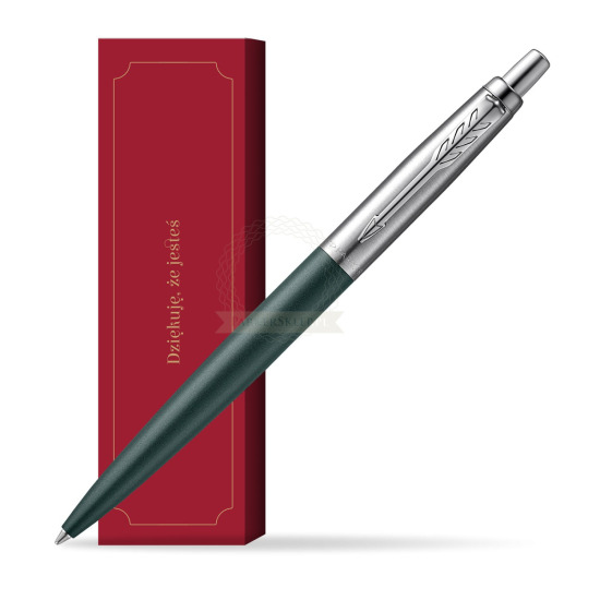 Długopis Parker JOTTER XL GREENWICH MATTE GREEN w obwolucie Dziękuję, że jesteś