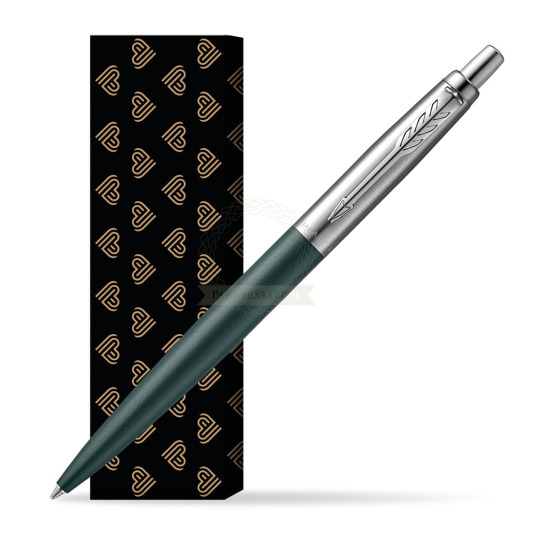 Długopis Parker JOTTER XL GREENWICH MATTE GREEN w obwolucie Złote Serca