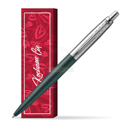 Długopis Parker JOTTER XL GREENWICH MATTE GREEN w obwolucie Kocham Cię