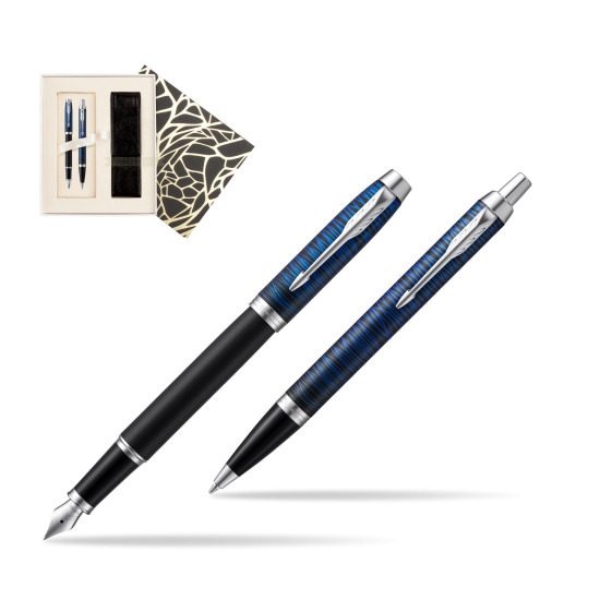 Zestaw prezentowy Parker pióro wieczne + długopis IM Blue Origin Edycja Specjalna w pudełku Jubileusz