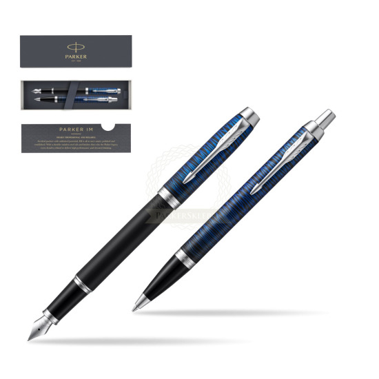 Zestaw prezentowy Parker pióro wieczne + długopis IM Blue Origin Edycja Specjalna 
