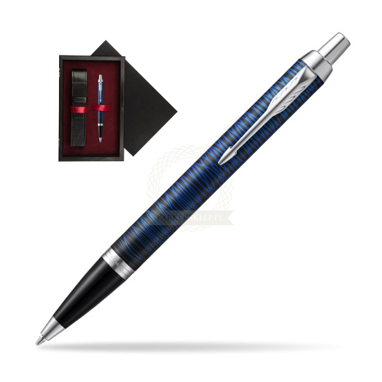 Długopis Parker IM  Blue Origin Edycja Specjalna w pudełku drewnianym Czerń Single Bordo