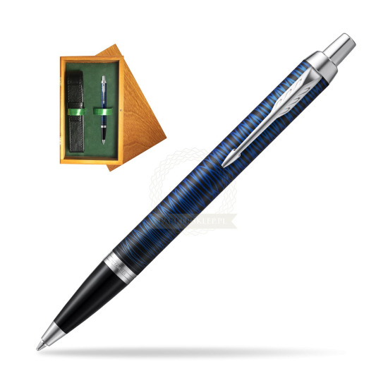 Długopis Parker IM  Blue Origin Edycja Specjalna w pudełku drewnianym Honey Single Zieleń