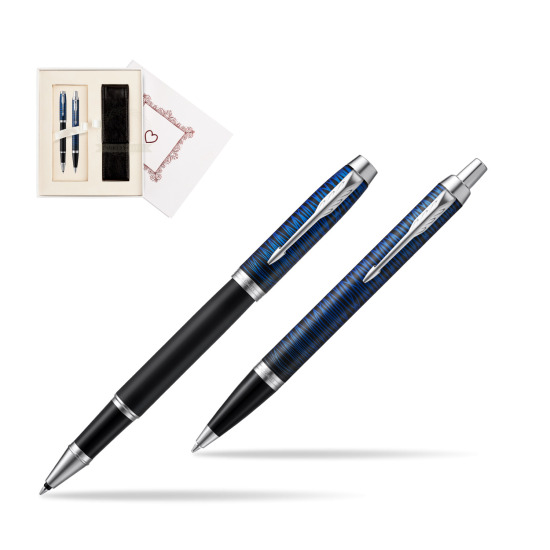 Zestaw prezentowy Parker pióro kulkowe + długopis IM Blue Origin Edycja Specjalna w pudełku Biel Od Serca