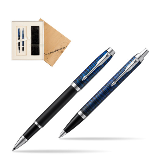 Zestaw prezentowy Parker pióro kulkowe + długopis IM Blue Origin Edycja Specjalna w pudełku Jubileusz 2