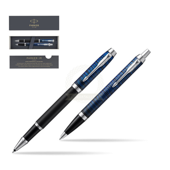 Zestaw prezentowy Parker pióro kulkowe + długopis IM Blue Origin Edycja Specjalna 