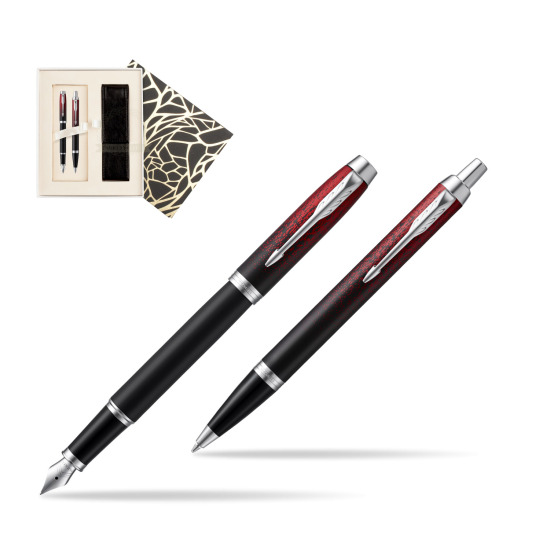Zestaw prezentowy Parker pióro wieczne + długopis IM Red Ignite Edycja Specjalna w pudełku Jubileusz