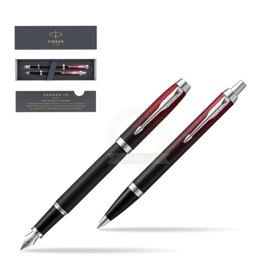 Zestaw prezentowy Parker pióro wieczne + długopis IM Red Ignite Edycja Specjalna 