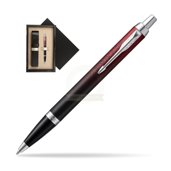 Długopis Parker IM Red Ignite Edycja Specjalna w pudełku drewnianym Czerń Single Ecru