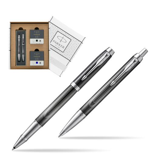Zestaw prezentowy Parker pióro kulkowe  + długopis IM Metallic Pursuit Edycja Specjalna w białym pudełko Parker Eco