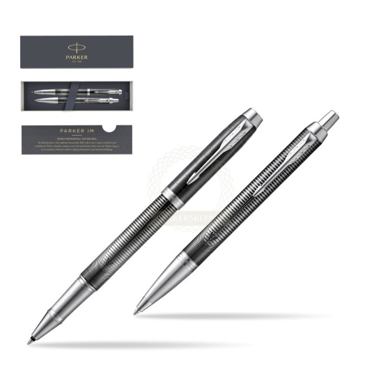 Zestaw prezentowy Parker pióro kulkowe  + długopis IM Metallic Pursuit Edycja Specjalna 