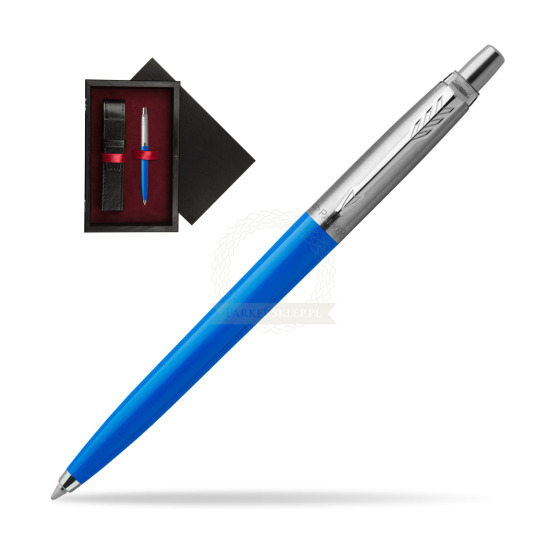 Długopis Parker Jotter Originals Niebieski w pudełku drewnianym Czerń Single Bordo