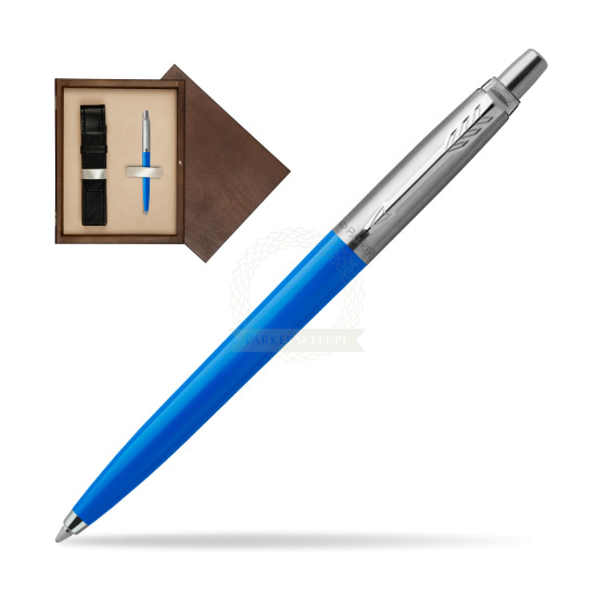 Długopis Parker Jotter Originals Niebieski w pudełku drewnianym Wenge Single Ecru