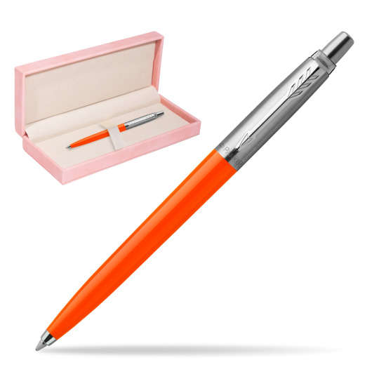 Długopis Parker Jotter Originals Orange w różowym pudełku zamszowym