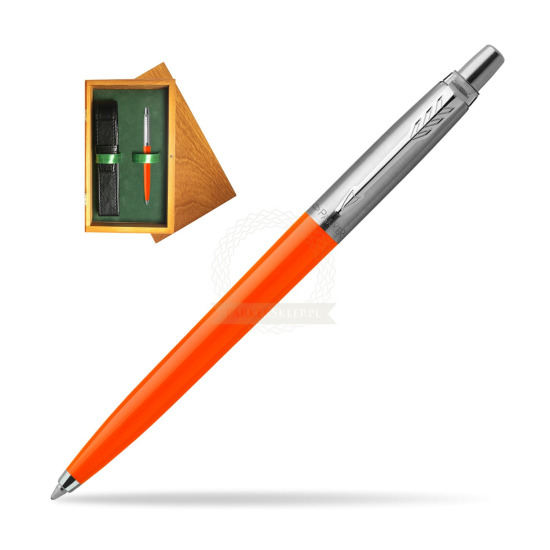 Długopis Parker Jotter Originals Orange w pudełku drewnianym Honey Single Zieleń