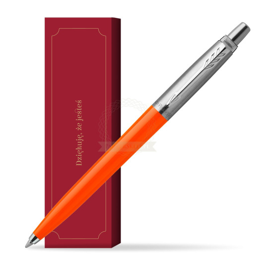 Długopis Parker Jotter Originals Orange w obwolucie Dziękuję, że jesteś