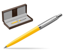Długopis Parker Jotter Originals Żółty w brązowym pudełku skórzanym