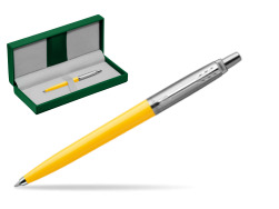 Długopis Parker Jotter Originals Żółty w zielonym pudełku skórzanym