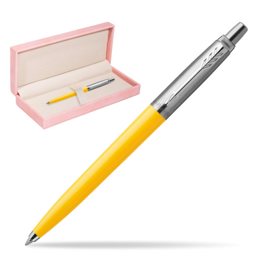 Długopis Parker Jotter Originals Żółty w różowym pudełku zamszowym