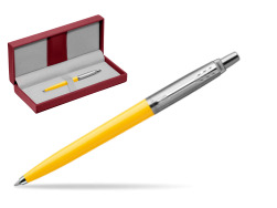 Długopis Parker Jotter Originals Żółty w czerwonym pudełku skórzanym