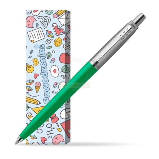Długopis Parker Jotter Originals Zielony w obwolucie Powodzenia