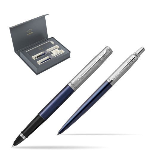 Zestaw Prezentowy Parker Pióro Kulkowe + Długopis Jotter Royal Niebieski CT w pudełku Parker Duo 2022