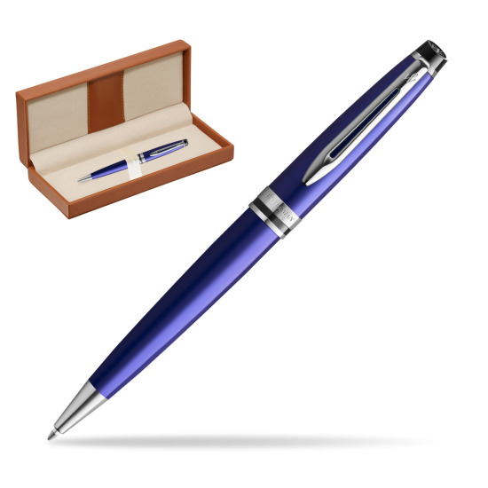 Długopis Waterman Expert Ciemnoniebieski w pudełku classic brown