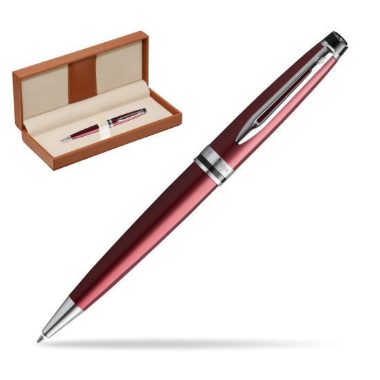 Długopis Waterman Expert Ciemnoczerwony w pudełku classic brown