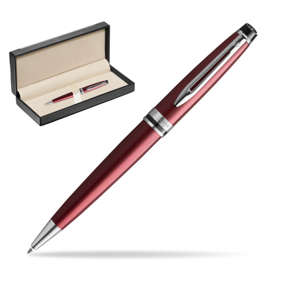 Długopis Waterman Expert Ciemnoczerwony w pudełku classic black