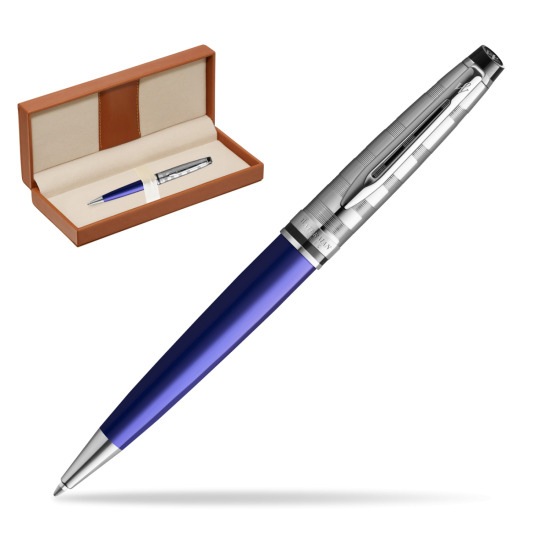 Długopis Waterman Expert DeLuxe Granatowy w pudełku classic brown
