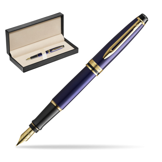 Pióro wieczne Waterman Expert Granatowy GT Złota stalówka 18k. w pudełku classic pure black