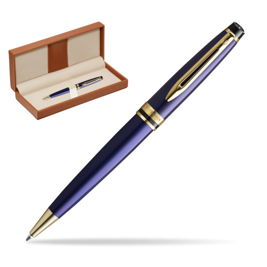 Długopis Waterman Expert Granatowy GT w pudełku classic brown
